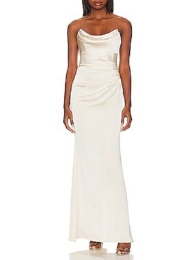 Saks 5th Ave Taylor Gown in Stone Katie May Size L